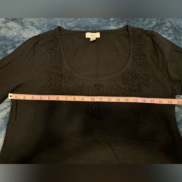 Ann Taylor LOFT T-Shirt Black Size XL - Picture 6 of 8